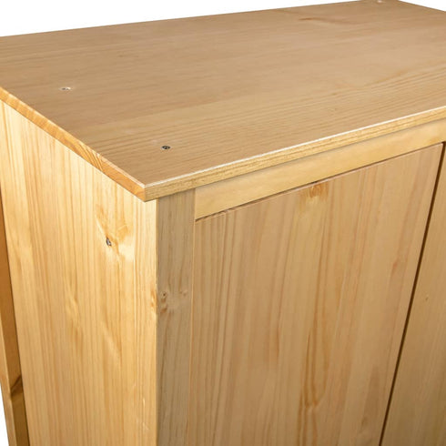 Stilwell - 3Door Wardrobe Hill Range 1270 x 500 x 1700 mm Solid Pine Wood